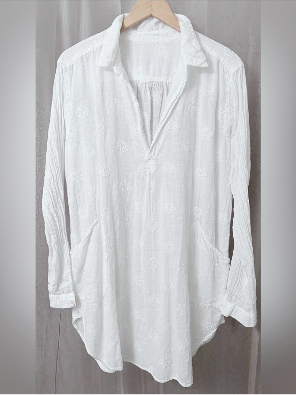 CP Shades Teton Embroidered Cotton Gauze Tunic Size L NWT